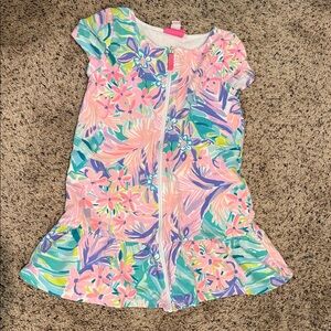 Lilly Pulitzer Kids Swim Coverup - Pink and Blue Floral